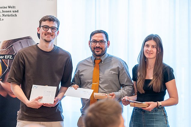 Die drei von der Versammlung geehrten